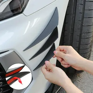 6 Pcs guard Universal decorative Car Bumper Lip Spoiler Canards, Front Bumper Diffuser Splitter Fins, Exterior Tuning Decor Accessories for Vehicles strip sticker decal