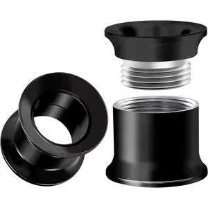 Black Internally Threaded Surgical Steel Double Flared Tunnel Piercing Jewelry Stretcher Ear Plug Earring Lobe Tunnel