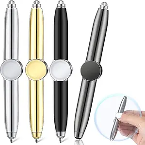 1 Pieces Spinning Fidget Pen Fidget Ballpoint Pen Metal Writing Tool Practical Pen Stress Reducer Ballpoint Pen with LED Light