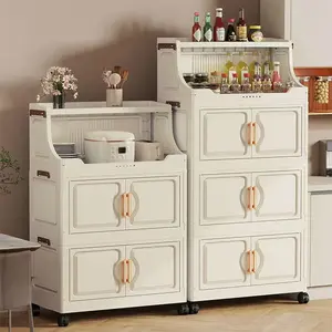 Multi-Layer Storage Cabinet, No Installation Required, Home Use Kids Snack Toy Organizer, Plastic Material Baby Closet, Drawer