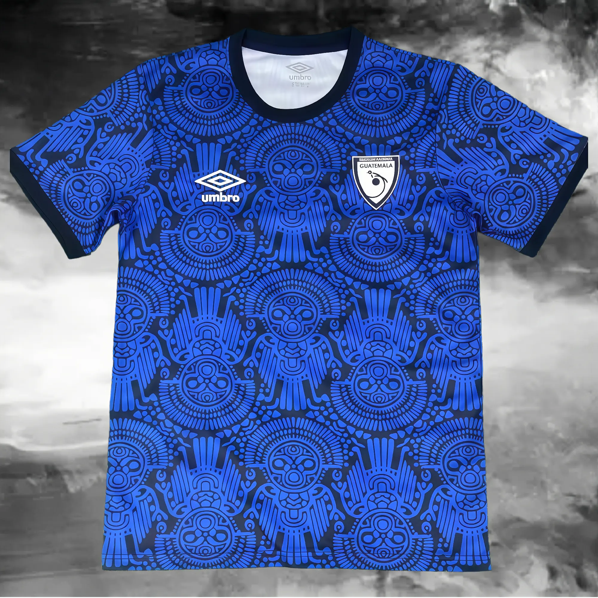 2025 Guatemala National Team Pre-Match NavyShort Sleeve Soccer Jersey Fans VersionBreathable