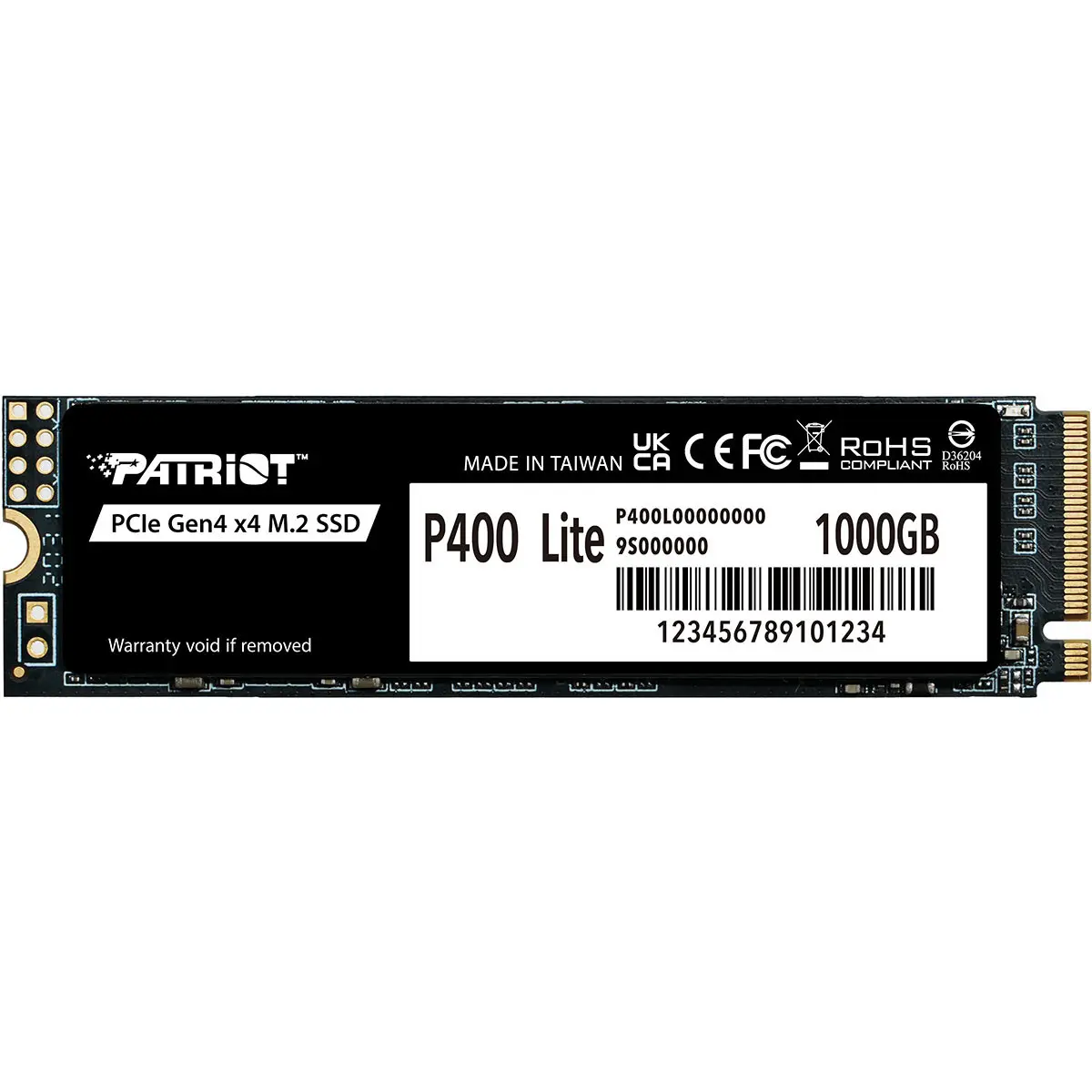 Patriot P400 Lite M.2 PCIe Gen 4 x4 1TB NVMe 1.4 SSD - Compact Form for M.2 Slot, High-Speed Storage Solution for Computer, PC/Laptop Users