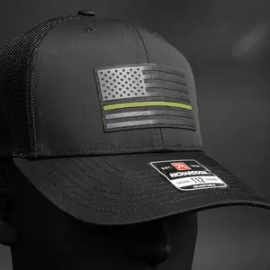 Thin Green Line American Flag 112 Hat with Green and Black American Flag Key Tag.