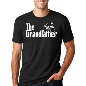 【PIXEL STUDIO】The Grandfather Godfather Parody T-Shirt, Funny Grandpa Tee, 180g Cotton Breathable Unisex Father's Day Gift