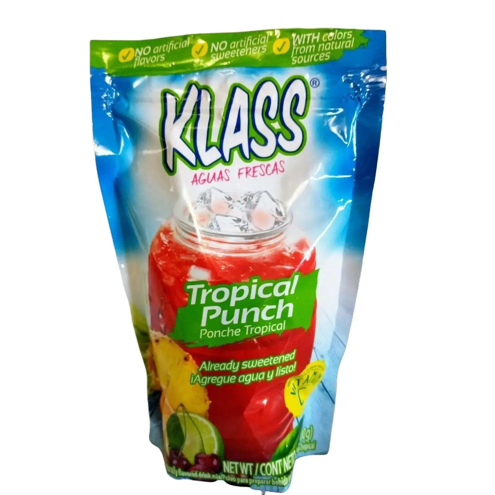 Klass Aguas Frescas Tropical Punch (Ponche Tropical) Drink Mix 14.1 Oz Package Beverage Mix