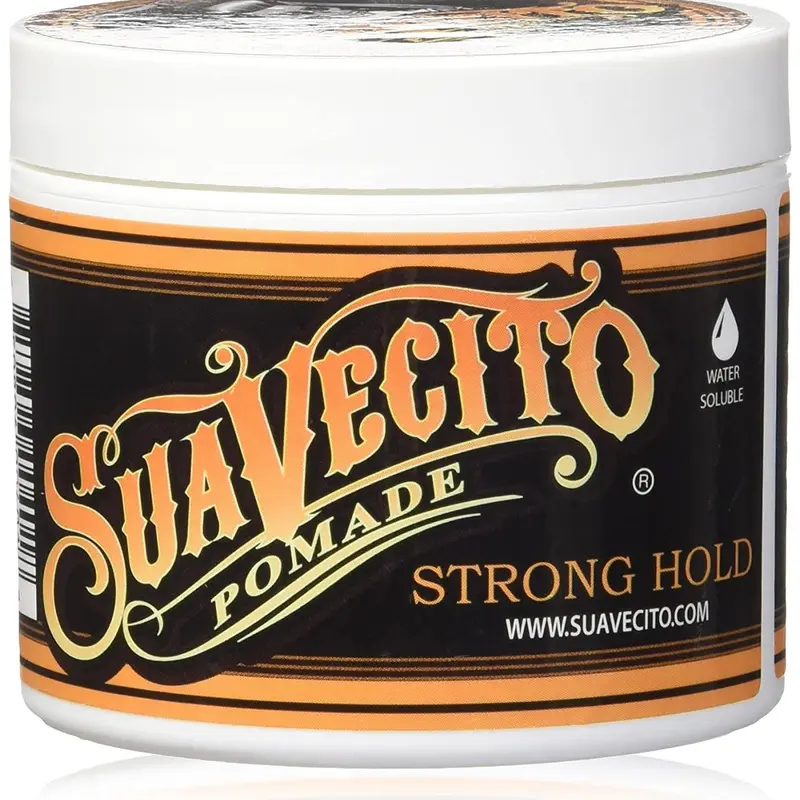Suavecito Pomade Firme (Strong) Hold 4 oz, 1 Pack - Pomade For Men - Medium Shine Water Based Wax Like Flake Free Hair Gel Haircare Cream