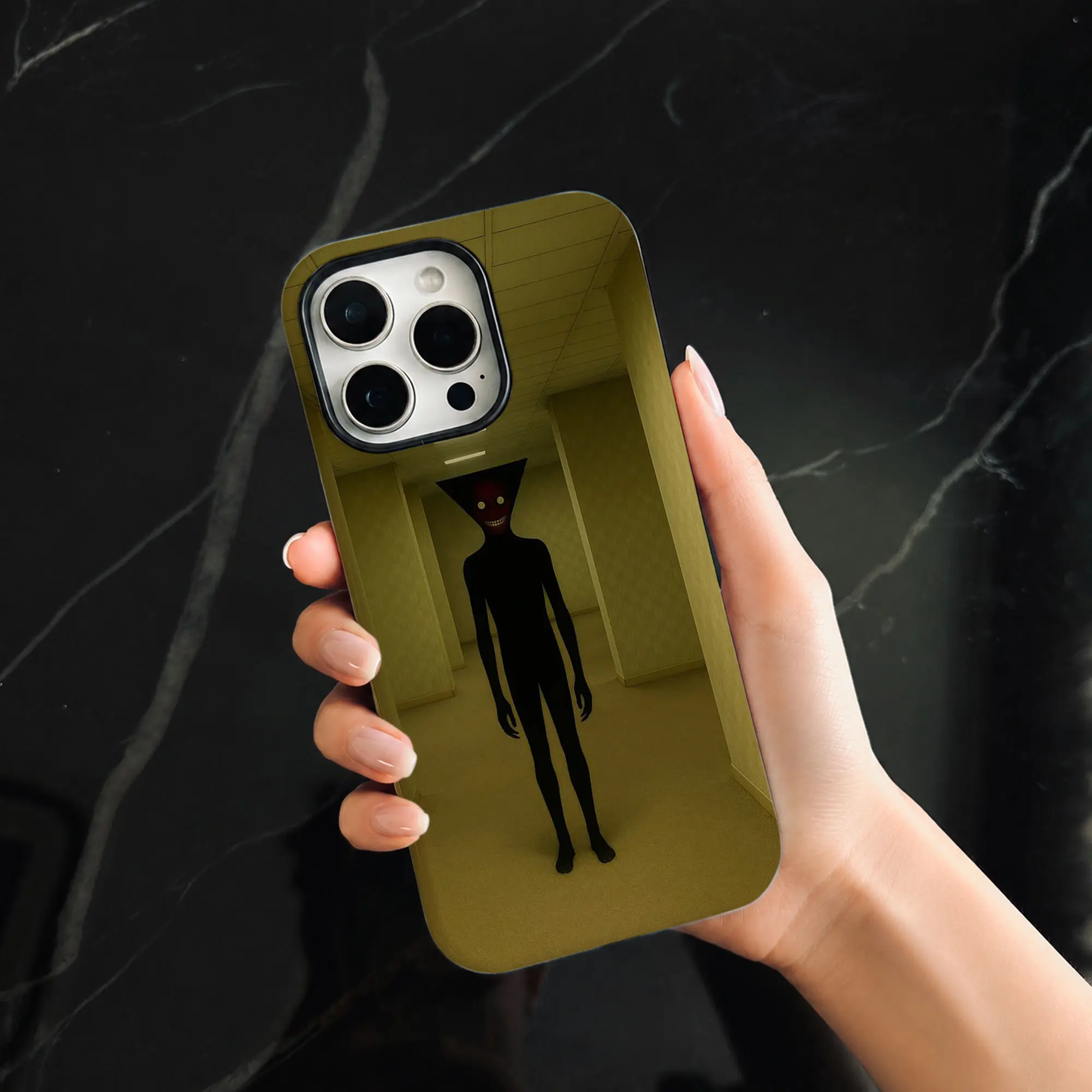 The Backrooms Meme Phone Case, Kane Pixels Liminal Space Dual-Layer Cover for IP