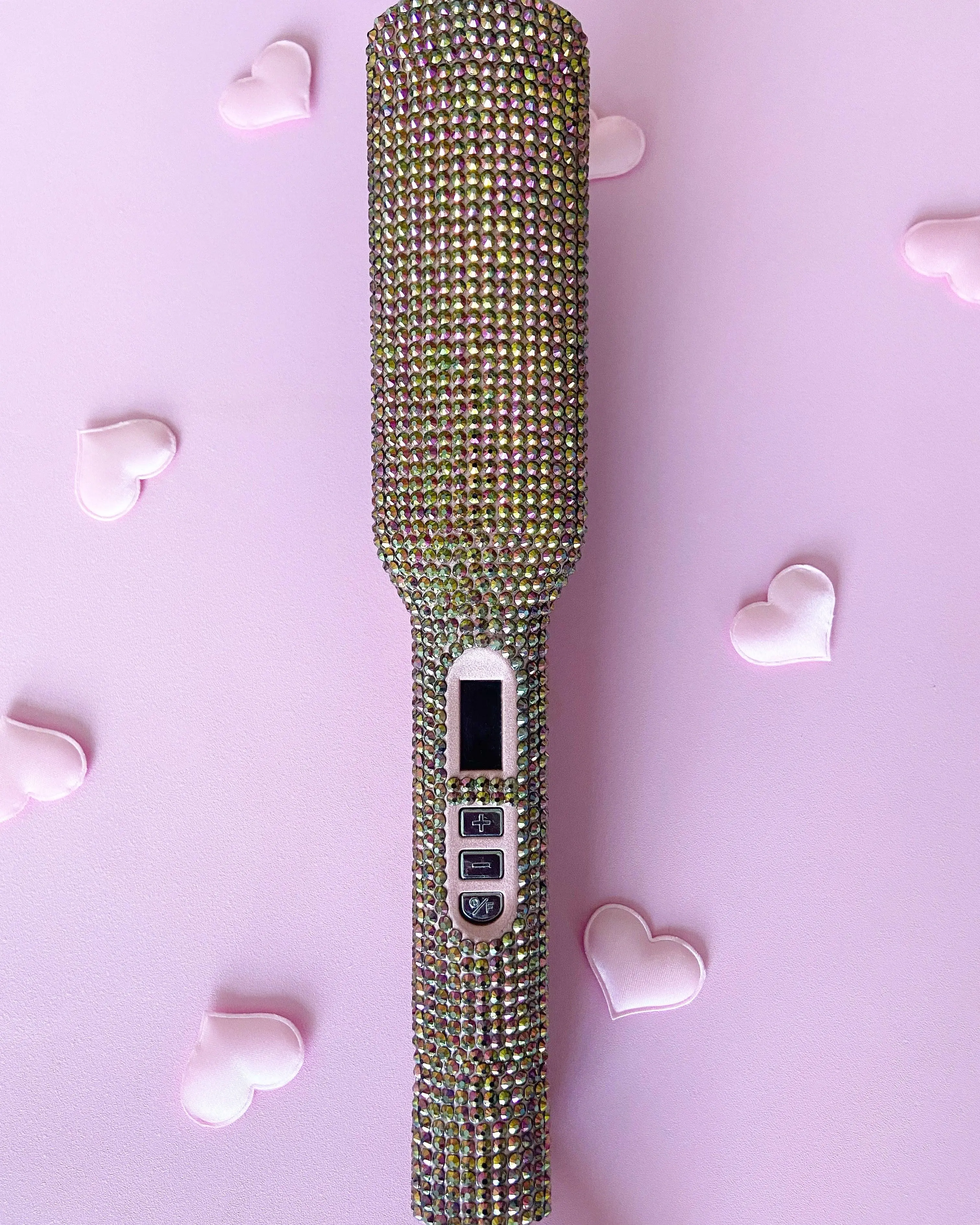 Pink Crystal Rhinestone Hair Straightener Titanium