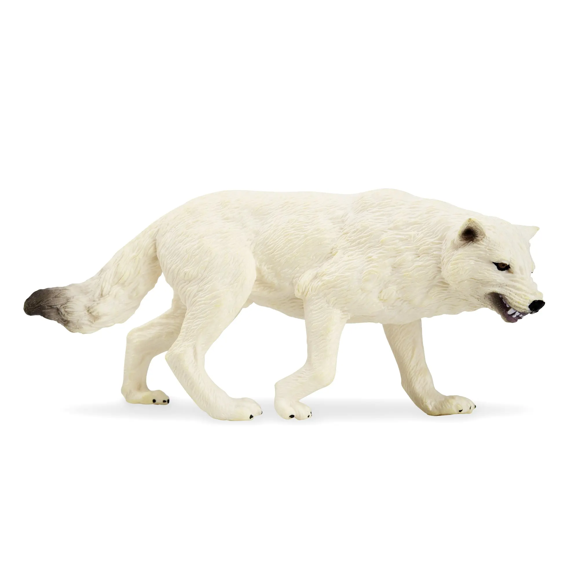 Toymany Hand-Painted Arctic Wolf Figurine – Realistic Animal Model, Perfect for Early Education, Montessori Sensory Play, Cake & Party Decorations, Desk & Home Décor, Thoughtful Gifts, and Collectible Figurine statue