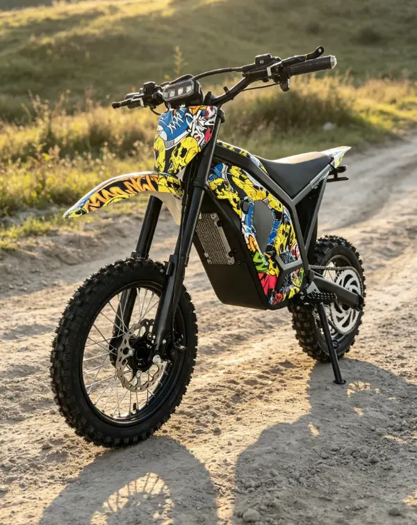 【DUDTN】Street Stunner Adult Off-Road E-bike 3300W | Max Speed 70km/h, 80KM Long Range Matte Black & Graffiti Styles    Endurance All Rough Terrains  Dual Color Scheme Perfect For Dirt Trails & Country Roads