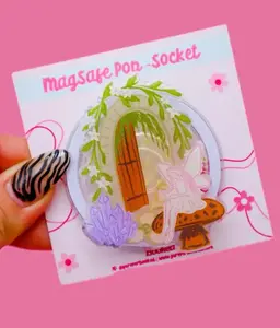 Secret Garden Fairy Magnetic Phone Grip, Reading Books Aesthetic Pop Grip, Bookworm Gift, Magnetic Holder for Kindle eReader Accessories