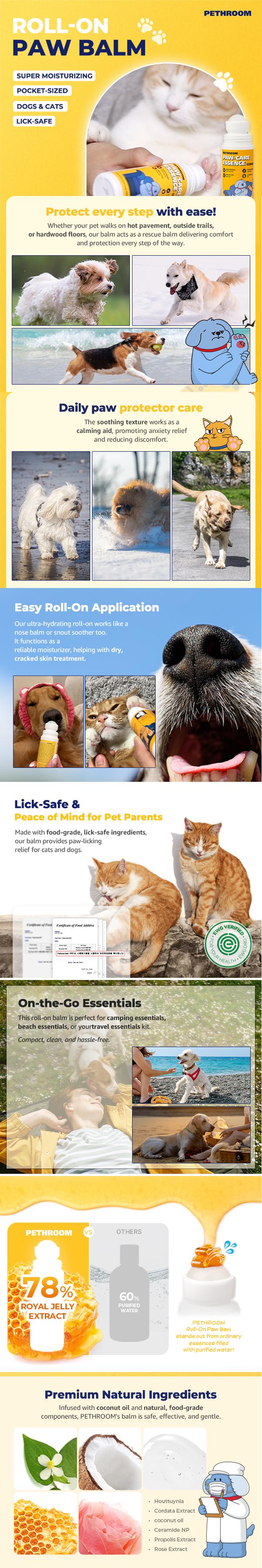 PETHROOM Daily Grooming Set for Cats and Dogs | All-in-One Daily Care | Facial, Body, Dental, Paw | Korean Pet Care, K-beauty, K-pet