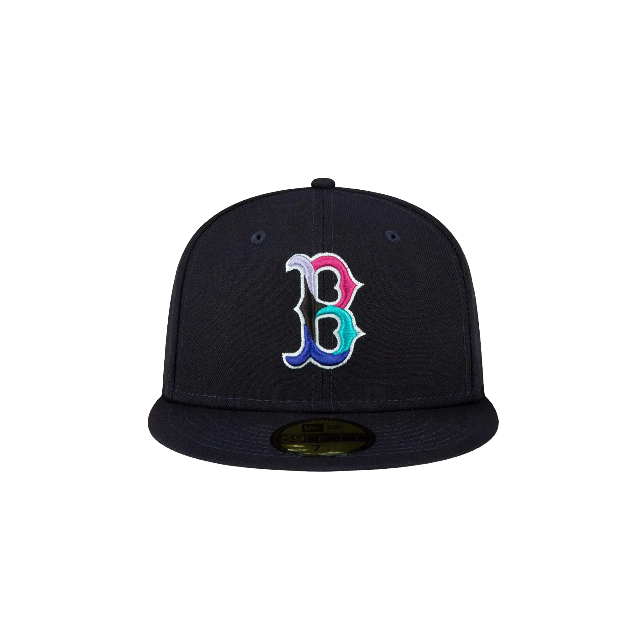 59FIFTY Boston Red Sox 2004 World Series Polar Lights Fitted Hat "Navy / Hot Pink - Brim" NE850