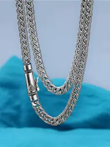 New ethnic-style horsewhip chain trendy simple men's necklace in copper, Tang grass-patterned pin buckle necklace, Cuban bold retro punk hip-hop street style, jewelry matching, craftsmanship, New Year Jewelry Gifts, Jazz Cuban Chain