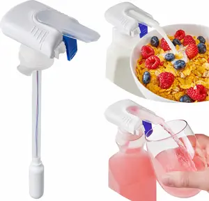Magic Tap Automatic Fridge Drink Dispenser, White (1 Pack) - No-Spill Pump for Gal Jugs, Water & Juice, Fits Most Bottles, Batteries Required