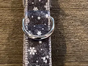 Adjustable Dog Collar with SnowFlakes for Christmas
