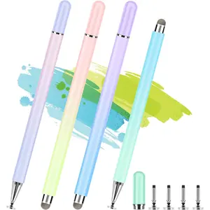 Stylus Pens for Touch Screens, 4 count High Precision Disc Stylus with  Cap, 2 in 1 Stylus Pen Compatible with , iPad Pro, Mini, Air and  Tablets