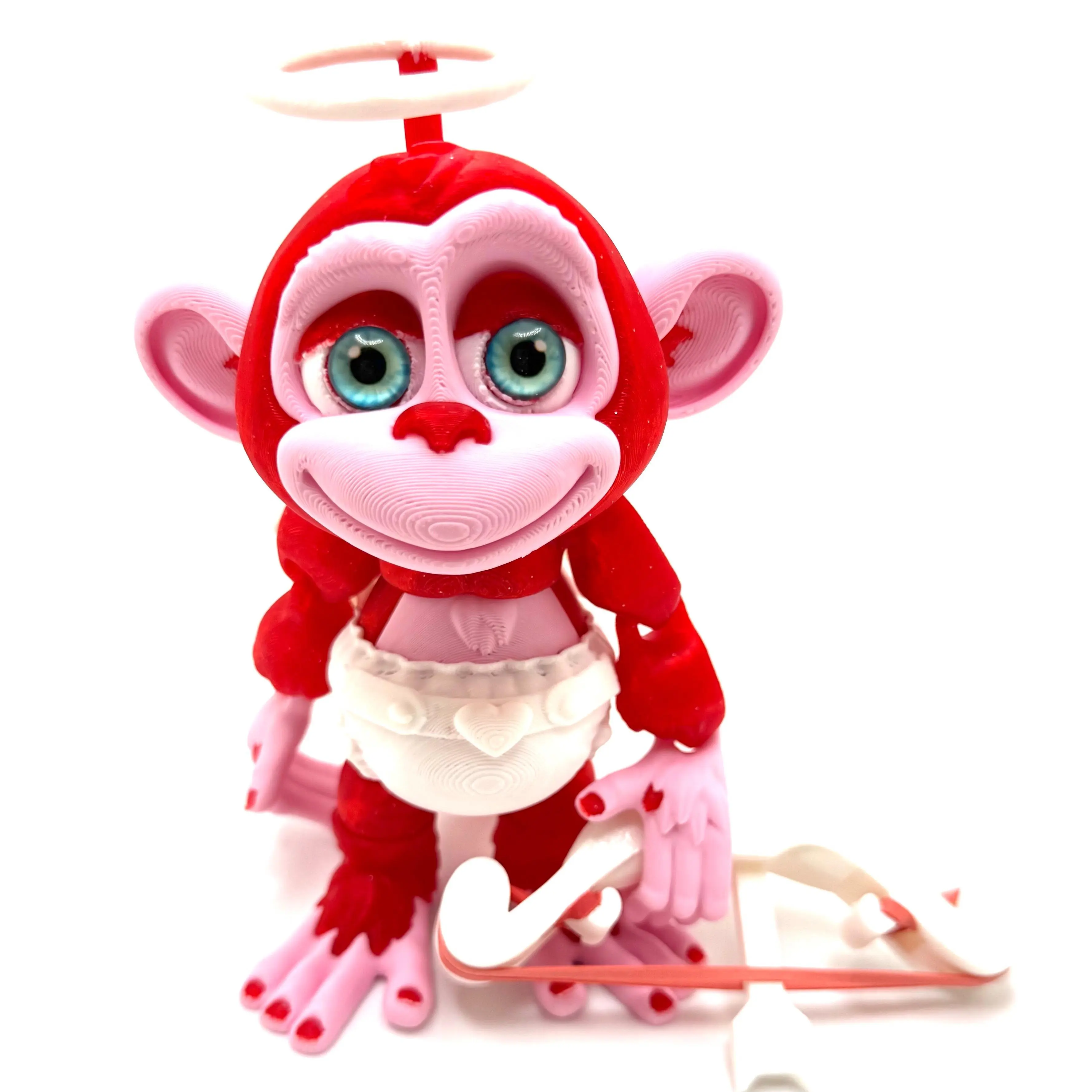 Valentine - Cupid Monkey (6in, bow & arrow + halo)