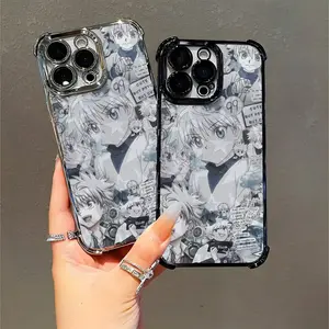 Killua Manga Phone Case|Hunt3r x Hunt3r Collage Protective Cover For iPhone 17 Pro Max 16 15 14 13 12 11 for Samsung S21 S22 S23 S24 S25 S26 Phone Case|Tough Phone Case|Gift For Fans|Best Gift