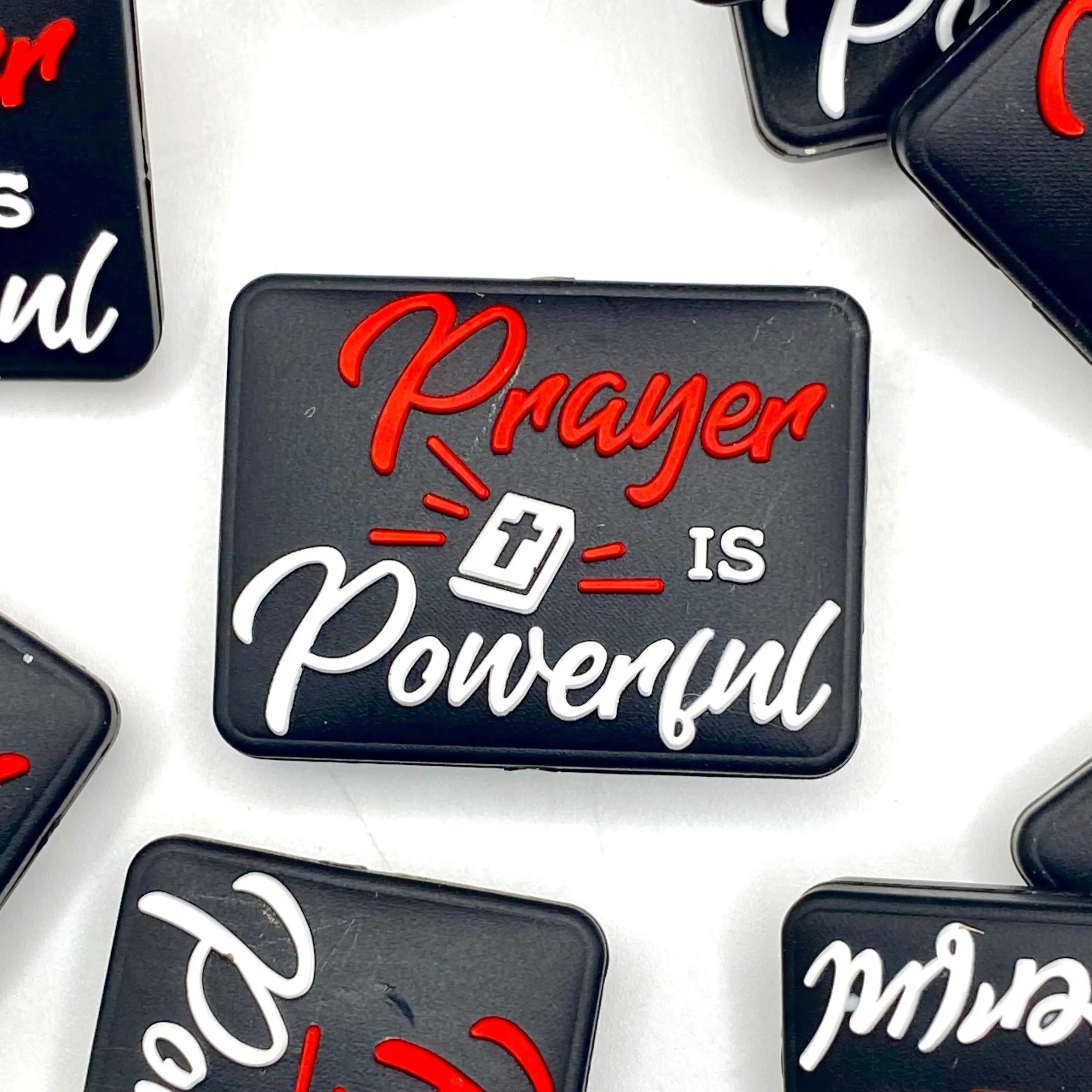 1pc Prayer is Powerful Silicone Focal Beads - Jesus Christian Crafting & Beading Supplies DIY