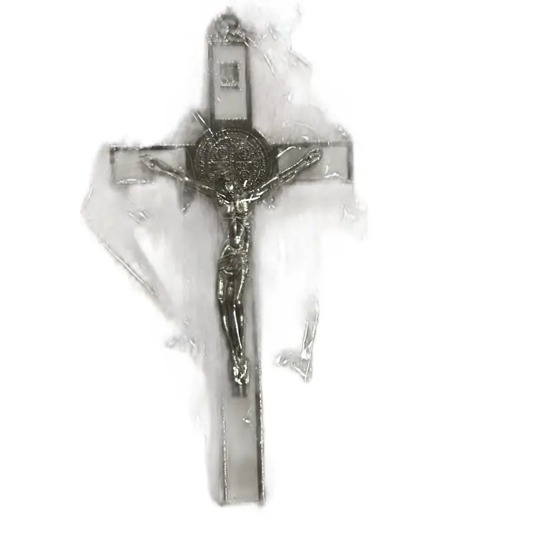 White Hand Cross - Elegant Wall Art for Religious Decor