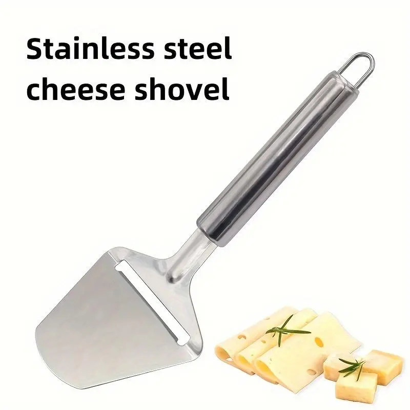 1pc Rustproof Steel Cheese Slicer Scoop - Kitchen Cutlery Tool for Cheese, Cake, Citrus, Sweet & Hard Food Cutting