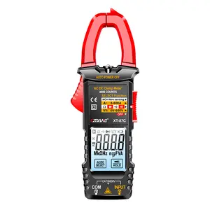 CZDANG XT-87C Professional Electrician's High-Precision Intelligent Touchscreen Clamp Meter with Auto Burn Protection & Built-in Flashlight Digital Multimeter Includes Tool Bag & Test Leads
