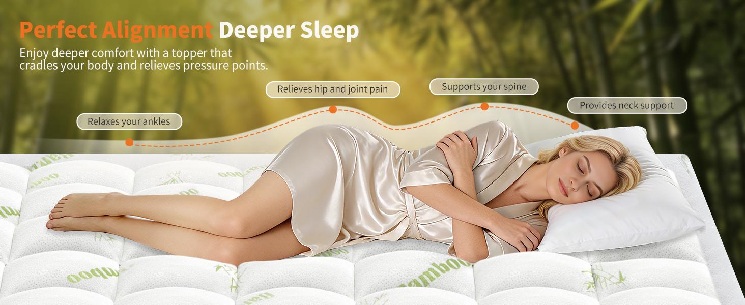 Close up of CloudNest mattress topper ultra plush snow down alternative fill