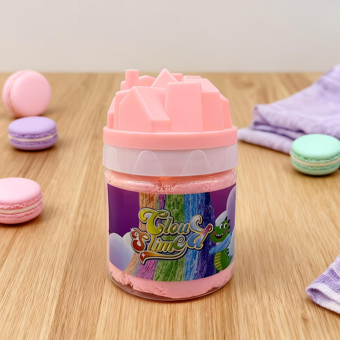 Magic Fluffy Cloud Slime Kit! Smooth, stretchy and mess-free sensory clay with container. A relaxing DIY toy for children, ideal as party supplies, Easter stuffers and wonderful Christmas & holiday presents.
