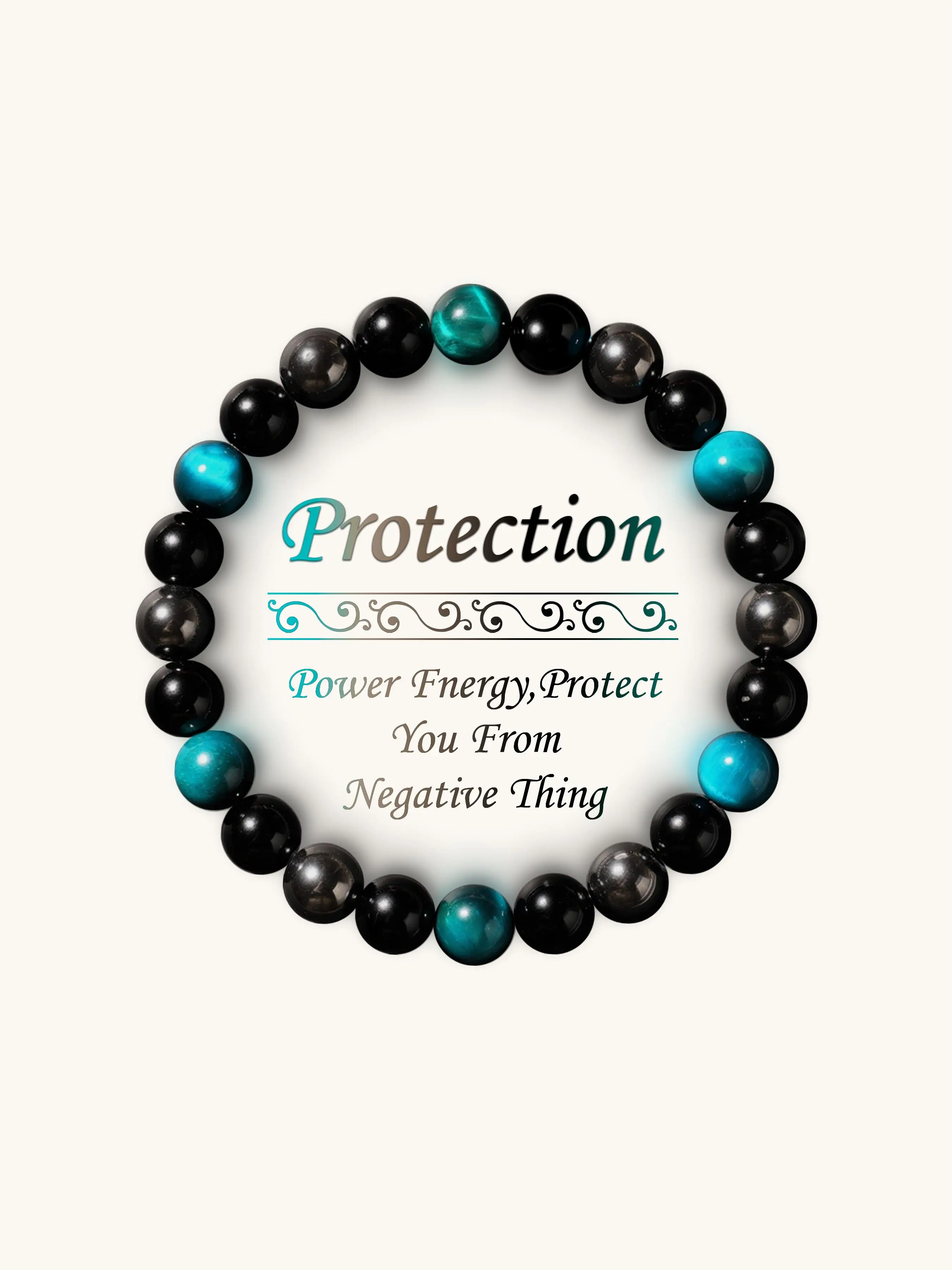 Mystic Triple Shield Bracelet, Energy Armor for Wealth & Protection, Unisex Aura Cleansing Jewelry, Spiritual Gift for Him & Her