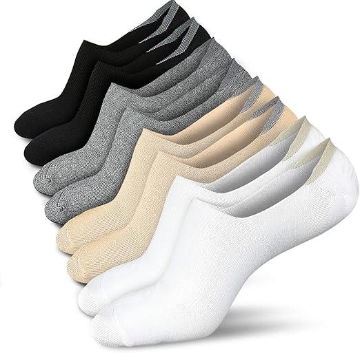 wernies No Show Socks Women Low Socks Non Slip Flat Boat Line 4/8 Pairs wernies No Show Socks Women Low Socks Non Slip Flat Boat Line 4/8 Pairs