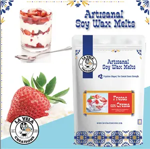 Fresas con Crema ~ Sweet, Strawberries & Cream Scent Artisanal Soy Wax Melts