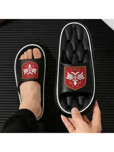 Serbia Double Headed Eagle Slippers Unisex Casual Open Toe Slides Anti Slip House Shoes for Indoor Outdoor Beach Shower