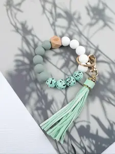 Bohemian Beaded Keychain, Classic, Macaron Colors, Leopard Print, Spot Design, Practical and Beautiful, Gift for Friends and Mom, Handmade Keychain