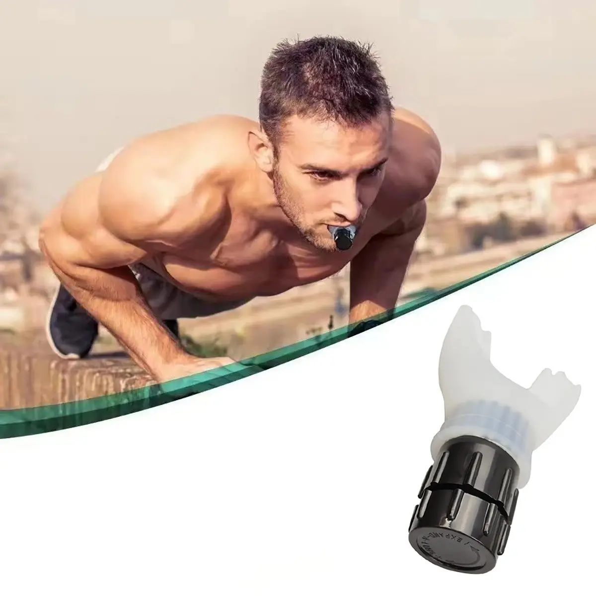 Portable Lung Capacity Abdominal Breathing Trainer, Adjustable Resistance Bite Mouth Muscle Training, Fitness Equipment for Home Workouts, Home Gym Equipment, Sports Training Equipment, Exercise Gear, Training Tool