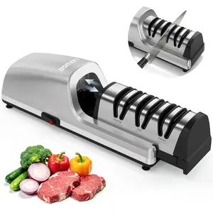 Electric  Sharpener for Kitchen , Detachable Sharpening , 3-Stage  Sharpener Electric,   Abrasive, 15- Precision Angle,  Sharpening, Polish ()