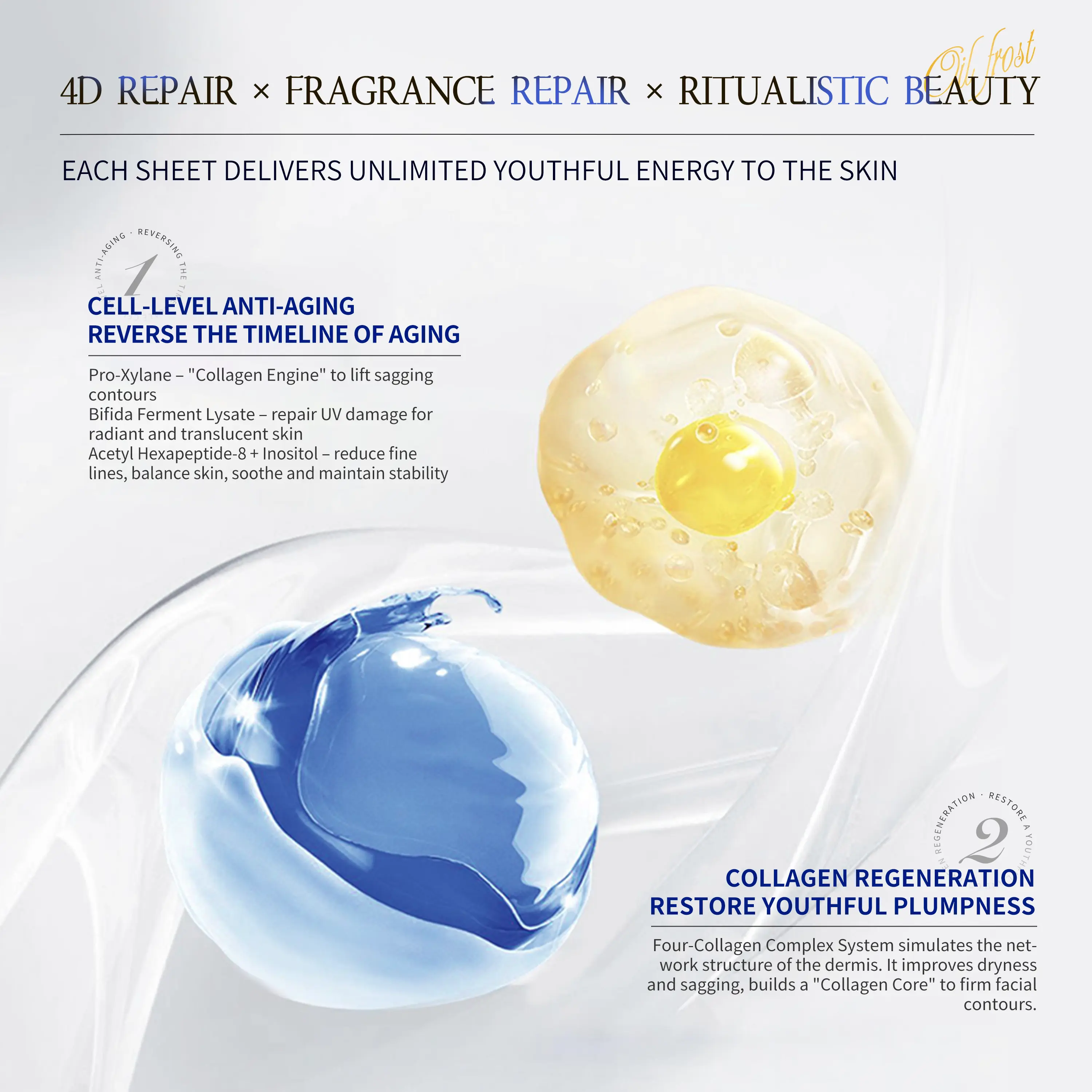 OHBOUCE】 Pro-Xylane Collagen Cream Facial Mask | French Formula