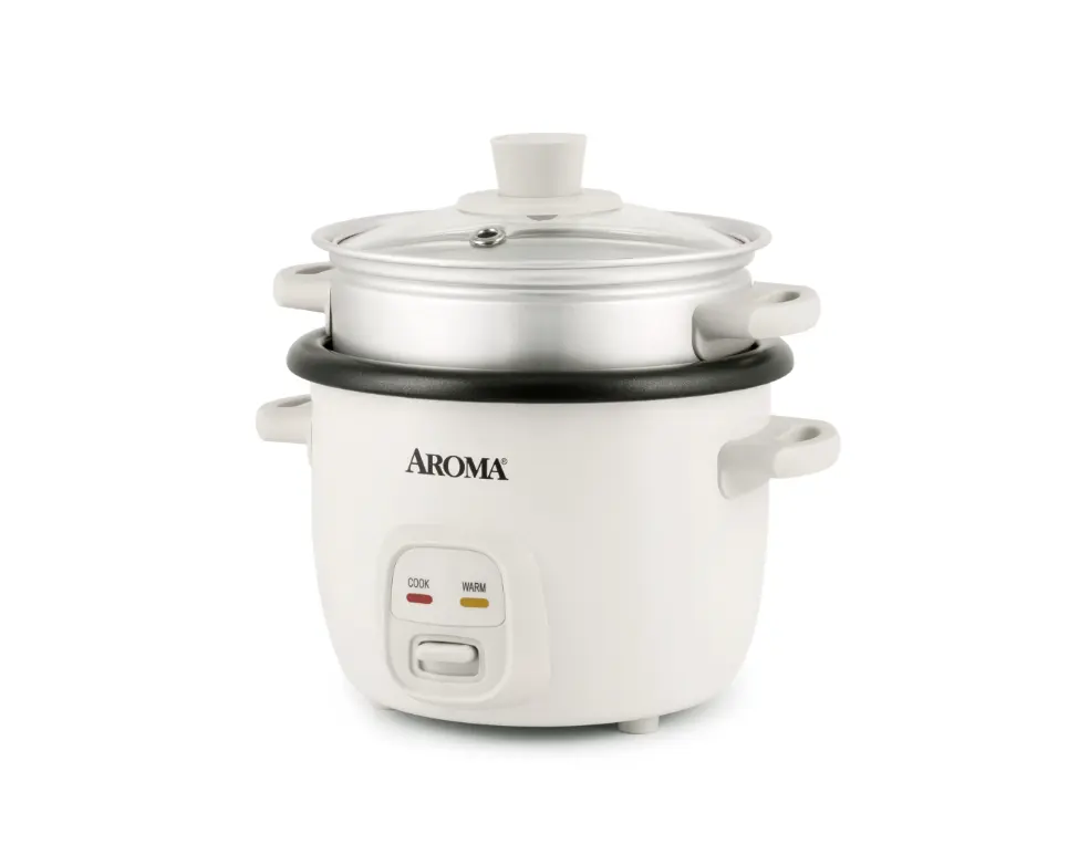 Aroma 4-Cup Electric Rice Cooker, White - Rice & Grain