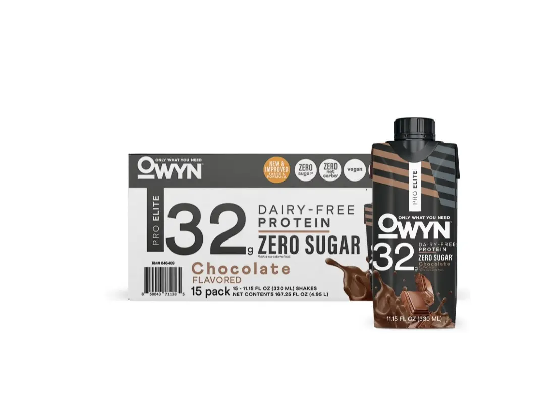 OWYN Pro Elite 32g Keto Plant Protein Shake, Chocolate 11.15 fl. oz., 15 pk. Energy Beverage