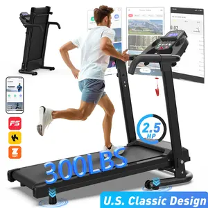 LIVIVOX Heavy-Duty Folding Walking Jogging Pad Treadmill, 300LBS Capacity, Portable Home Gym Equipment with Wheels, Remote Control, LED Display, for Small Spaces, Home/Office Workouts