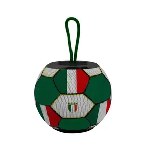 [MEX Will Win] Football Match Limited Edition Soccer Ball Speaker USA Argentina Mexico 360° Sound Bluetooth 5.0 IPX5 Water-Resistant 5 Hours Playtime Portable Audio Companion with USB Charging Cable