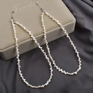 Dainty Baroque Freshwater Pearl Choker Necklace - Minimalist Style, Perfect for Daily Wear, Timeless Elegant Gift for Her