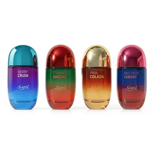 Sapil Juicy Pleasure 4PC Women Perfume Set – Strawberry, Cherry, Coconut & Berry Scents – Long Lasting Sweet Fruity Fragrance – Summer Vibe Bundle