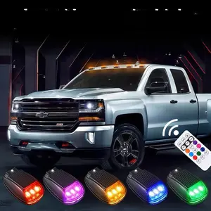 Solar LED Navigation Lights –Wireless LED Flashing BeaconWireless LED Strobe Lamp with Remote, 8-Color USB Rechargeable Solar Marker Light, Smart Sensor Waterproof Warning & Ambient Light for Car, Motorcycle, Truck Night Driving Ideal Gift for Drivers