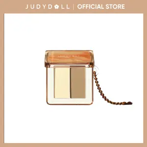 JUDYDOLL Mini Highlight & Contour, Powder Highlighter & Contour Duo, Face Shaping, Makeup, Cosmetic, Bronzer, Long-Lasting, 2-In-1 Makeup, Compact & Portable, Multi-Functional, Natural Finish, Beginner-Friendly, Best Value, Valentines Day Gift, New Year