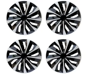 15 Inch Universal Hubcaps Wheel Covers, Set of 4 Silver ABS Replacement for R15 Steel Wheel Rims, Impact Resistant Tire Caps Fit Most Cars, Trucks, Sedans & SUVs change ， heavy weight