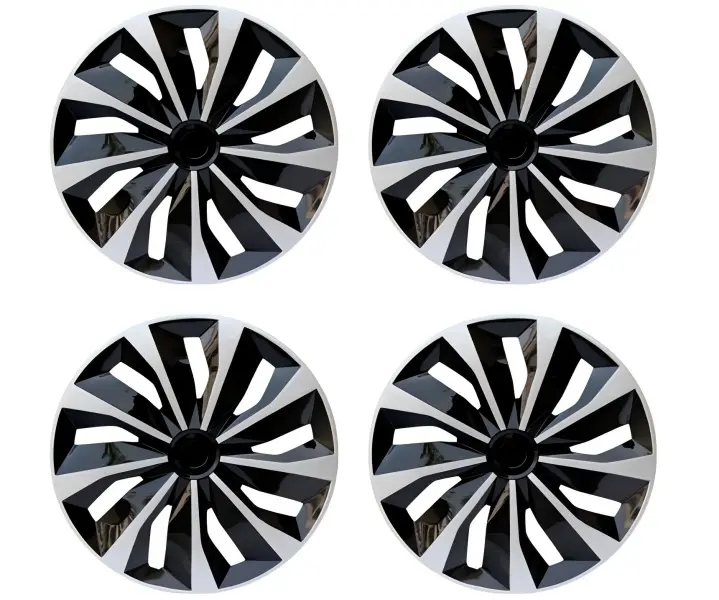15 Inch Universal Hubcaps Wheel Covers, Set of 4 Silver ABS Replacement for R15 Steel Wheel Rims, Impact Resistant Tire Caps Fit Most Cars, Trucks, Sedans & SUVs change ， heavy weight