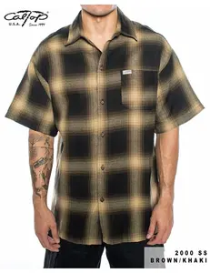 Caltop Short Sleeve Veterano Plaid Flannel Shirt Classic Cal Top Caltop Short Sleeve Veterano Plaid Flannel Shirt Classic Cal Top