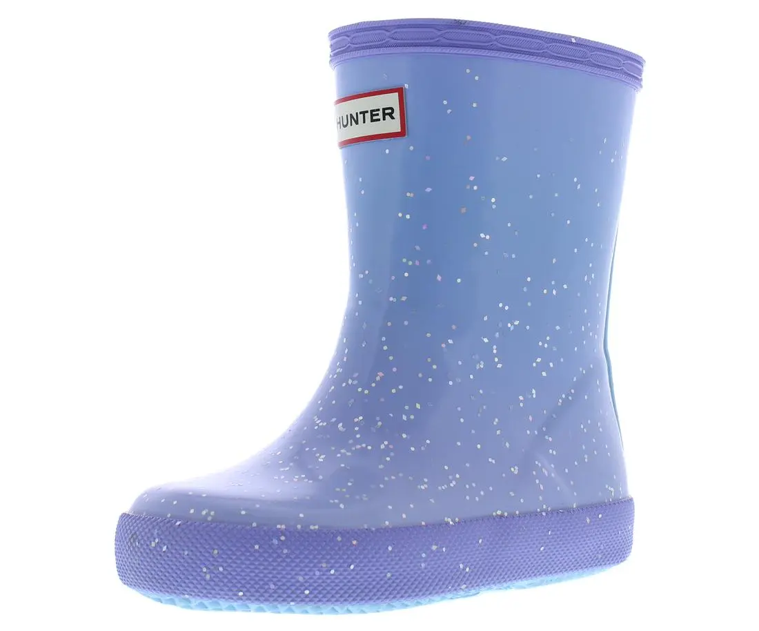 HUNTER Kids' First Giant Glitter Rainboots, Waterproof Mid-Calf Slip-On Sport Footwear for Girls, All-Seasons Outdoor Wear