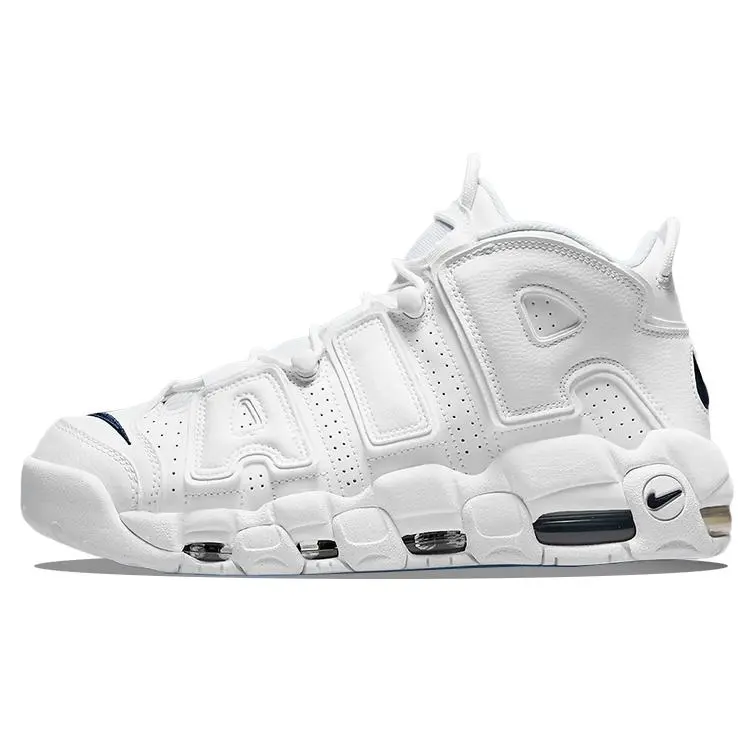 Nike Air More Uptempo White Midnight Navy' Retro Versatile Basketball Shoes Men's DH8011-100